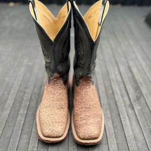 Anderson Bean Men's Western Cowboy Boots - Safari Leather